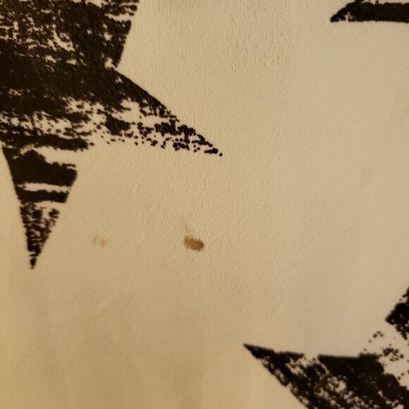 Lane Bryant Lightweight Star Print Cream/Black Button Up Tunic Top Size 18/20 *F - Picture 10 of 10